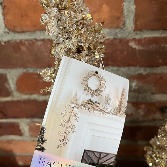 Rachel Zoe gold sparkly Christmas trees. One is 30 inches. The smaller one is 18 - Picture 8 of 16